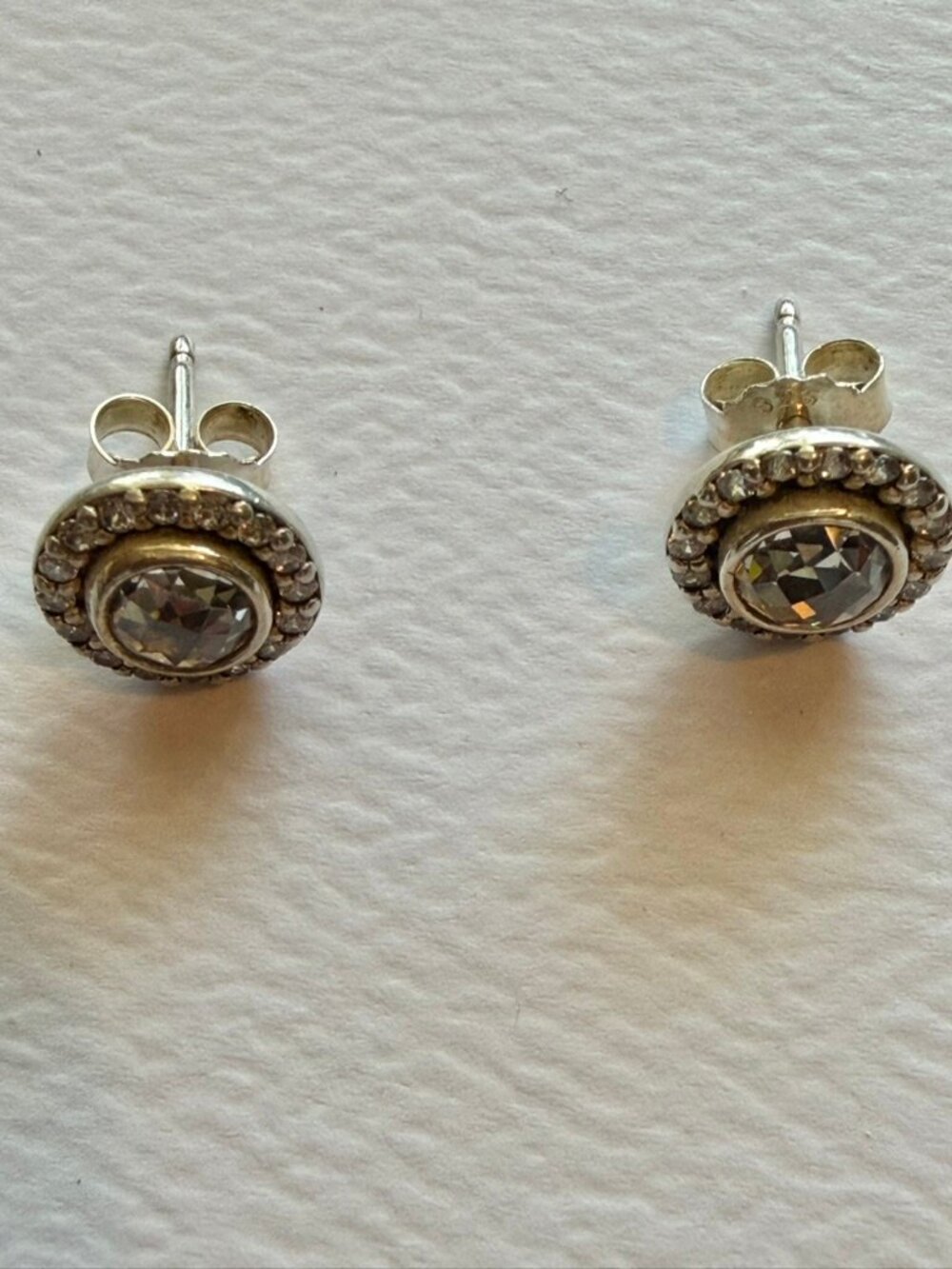 Pandora Legacy Silver Halo Stud Earrings